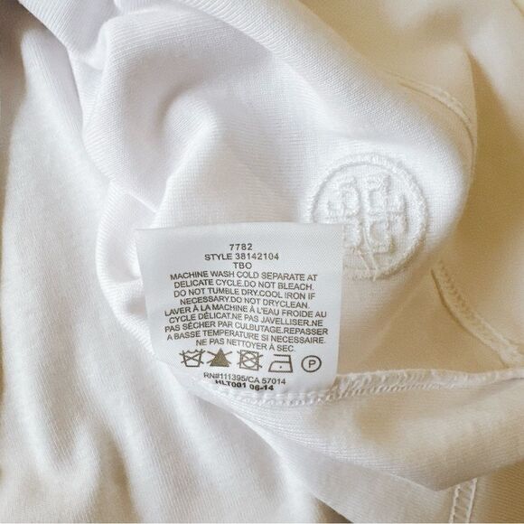TORY BURCH White Long Sleeve Polo Shirt NWT - Picture 12 of 13